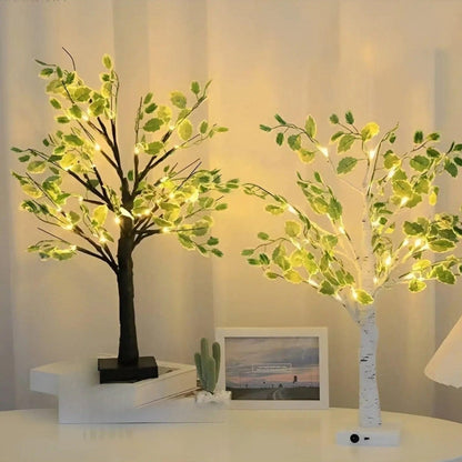 LumaGlow – LED Bordlampe med oppladbart treformet design