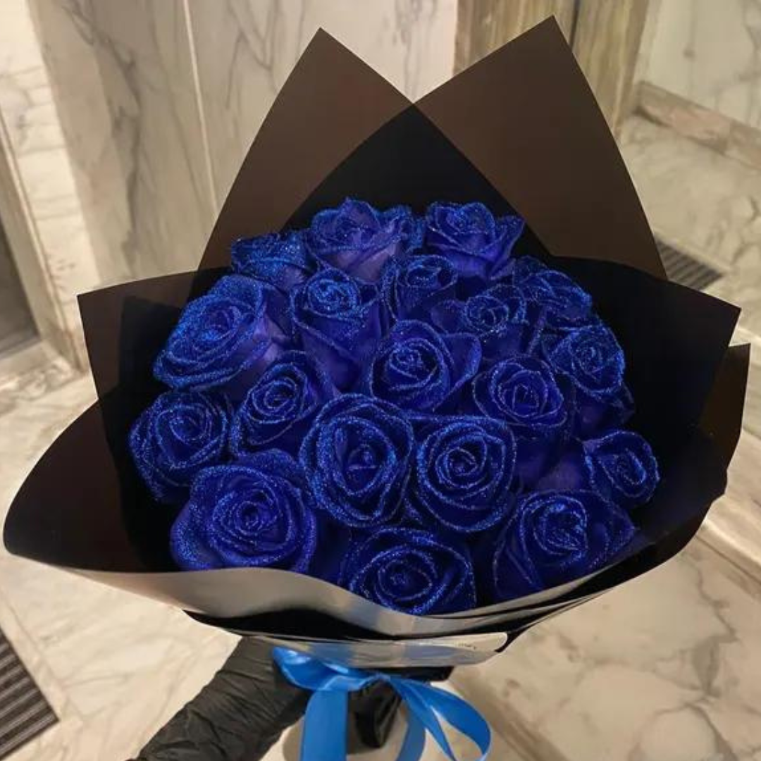 BloomGlow - Evigvarende rosebukett med Glitrende og magisk effekt