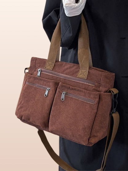 Lena - Romslig veske med funksjonelle lommer med glidelås