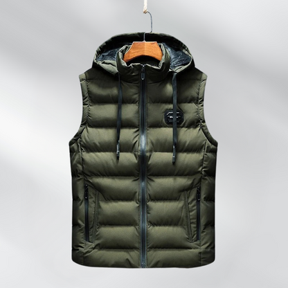 Talon - Polstret hettevest med glidelåslommer