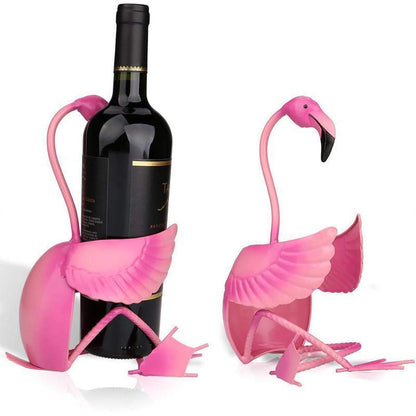 WineFlare - Unik Dekorativ Vinstativ med Kunstnerisk Flamingodesign
