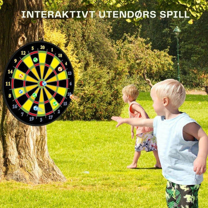 SkillFun - Stor dobbeltsidig dartskive for barn med pedagogiske spill