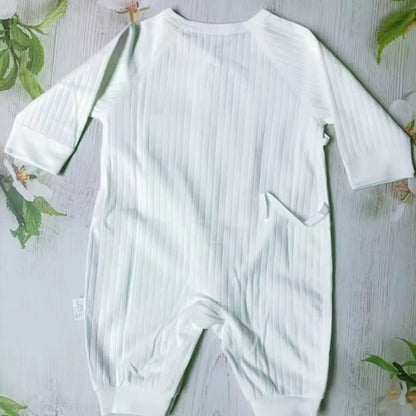 TinySteps – Babyromper med Lange Ermer og Ribbestruktur