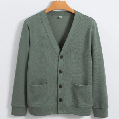 Jonathan – Langermet V-hals Cardigan med Knapper