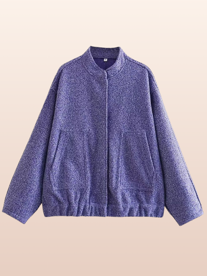 Maya - uformell jakke med mykt stoff og løs passform