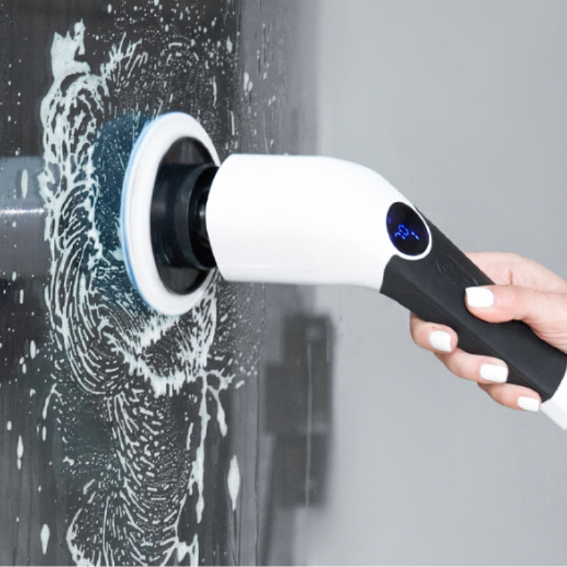 ScrubMate – Rengjøringsskrubber med Avtakbart Håndtak og Oppladbart Design