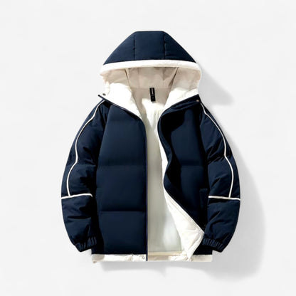 Ivy – Vattert parkas med hette og glidelås foran