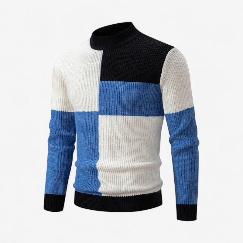 George – Langermet Genser med Rund Hals og Ribbestrikket Detalj