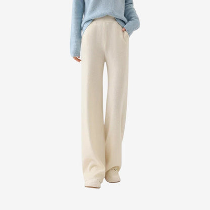 Elara – Vide Bukser med Høy Midje og Lommer