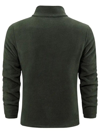 Leif - Myk fleecejakke med ståkrage og glidelås