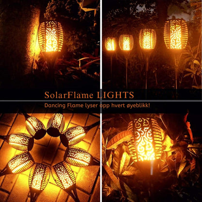 SolarFlame - Lys opp hagen din med flakkende solfakler med flamme| 4 stykker