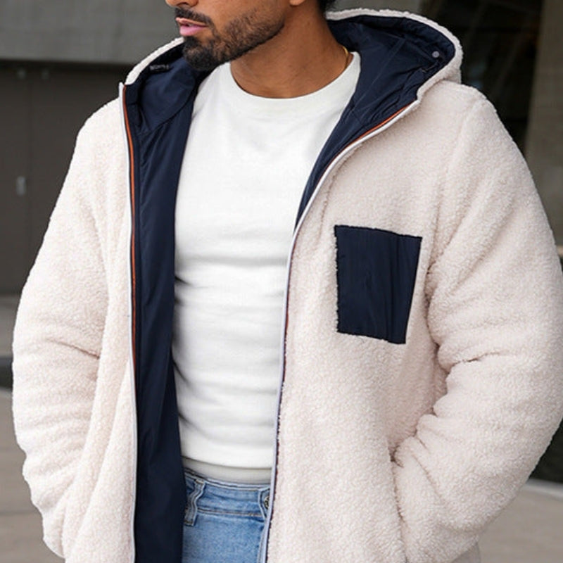 Jakob – Dobbelsidig hettejakke med lange ermer