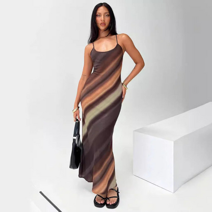 Monique – Ermeløs Minikjole med Spaghettistropper