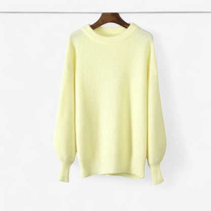 Isla – Genser med rund hals og lange ermer