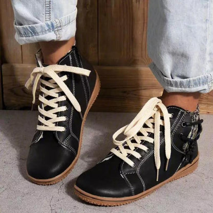 Andrew - Klassiske joggesko med snøring og glidelåsdetaljer