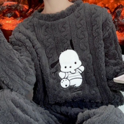 Amelie - Varm Fleece Pyjamas Sett for Maksimal Komfort