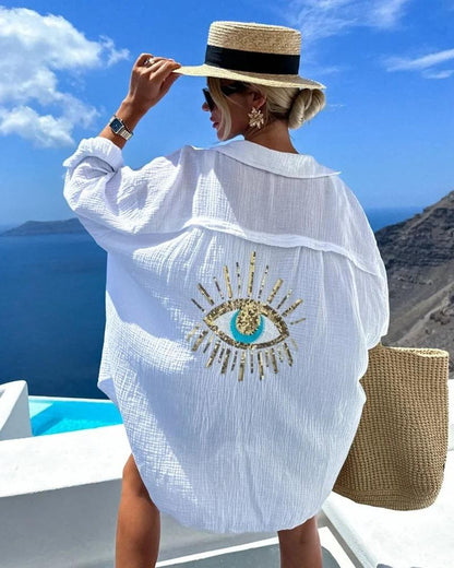 Ella - Langermet Skjorte Med Ondt Øye