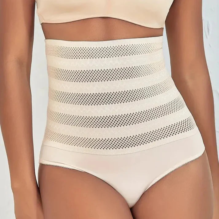 Jennifer - Shapewear med høy midje med teksturerte bånd og målrettet kompresjon