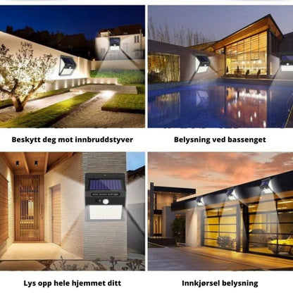 SolarLux - Solenergi LED bevegelseslys for uanstrengt utendørsbelysning