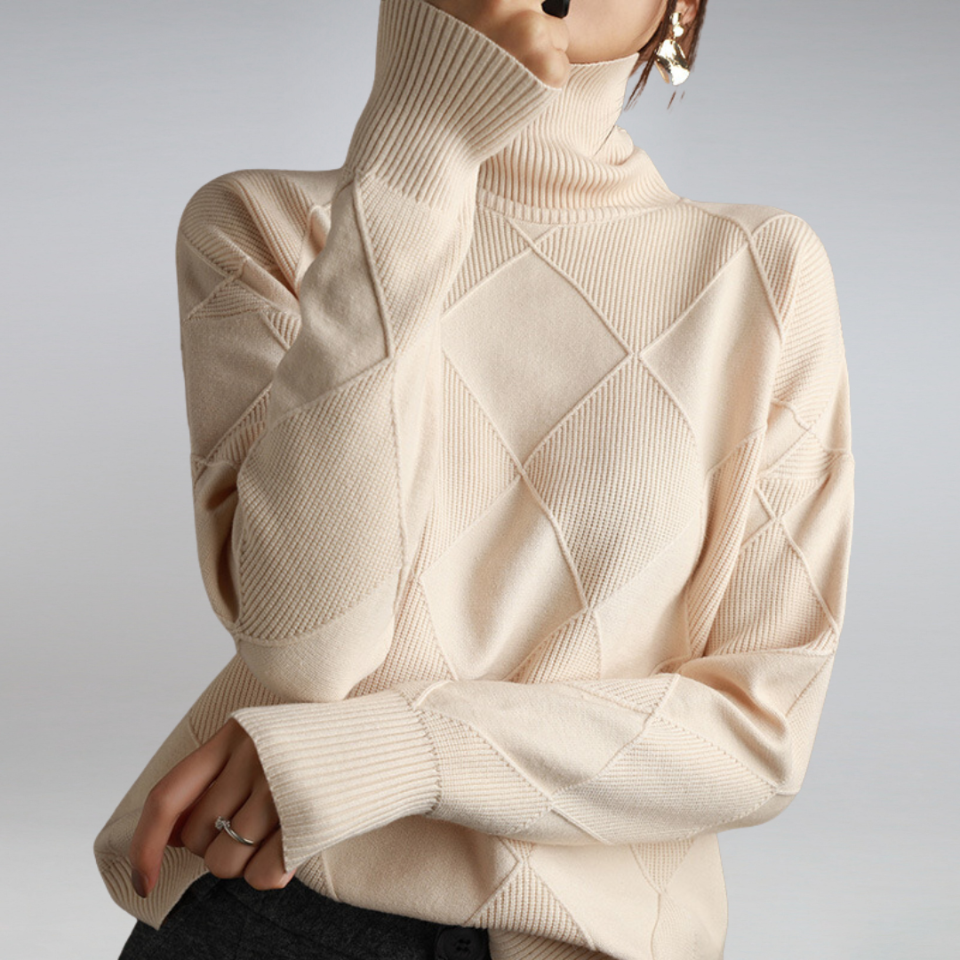 Selena - Myk turtleneck-genser med stilig passform