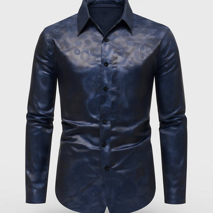 Willem - Langermet skjorte med knapper og blomstertrykk