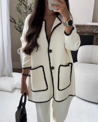 Elia - Luksus Todelt Lommesett Med Bukser Med Brede Ben