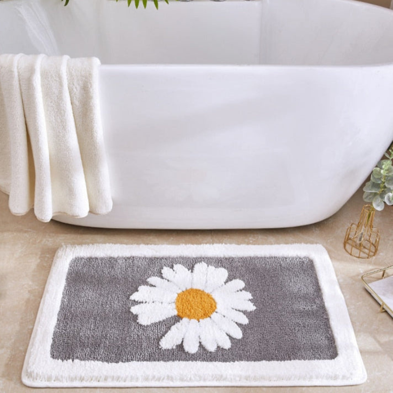 PetalPlush – Myk blomsterbadematte med plysjtekstur og elegant design