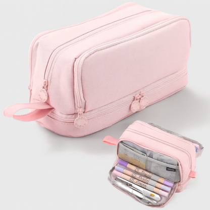 NoteVault – Dobbel lags kanvas pennal