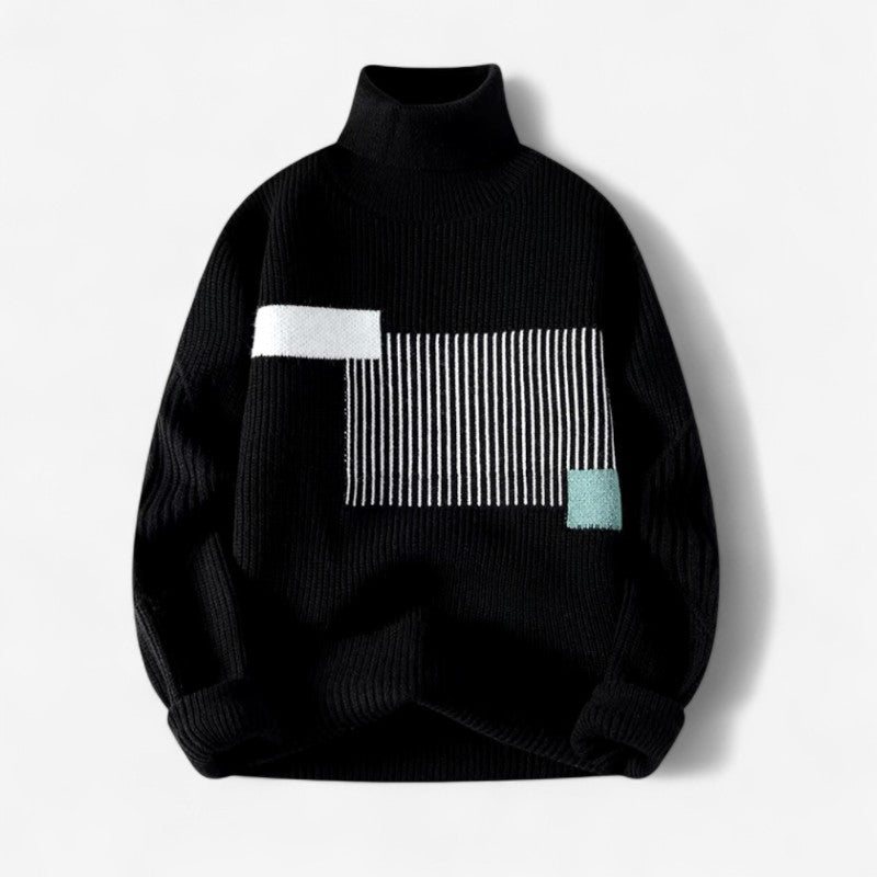 Banner – Langermet Genser med Høyt Hals