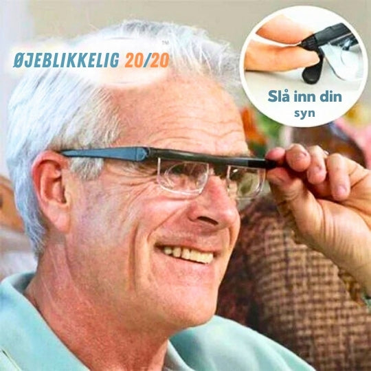 VisionFlex - Briller med justerbart fokus for klart syn på alle avstander