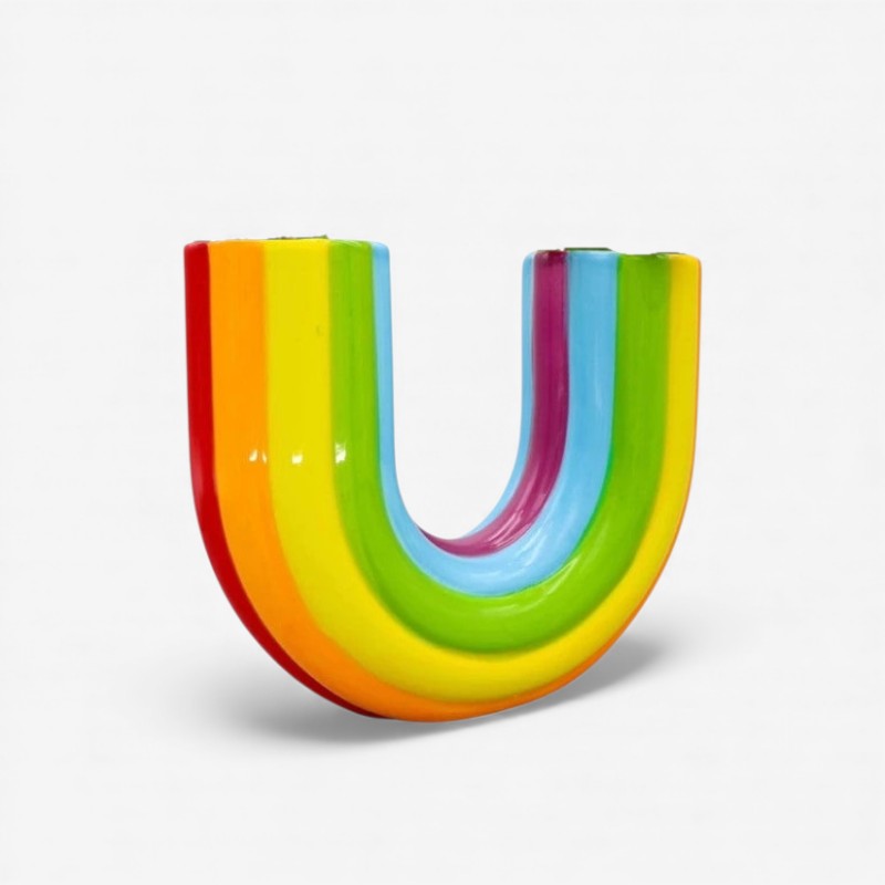 BloomCurve – Blomsterkrukke med flerfarget buet design