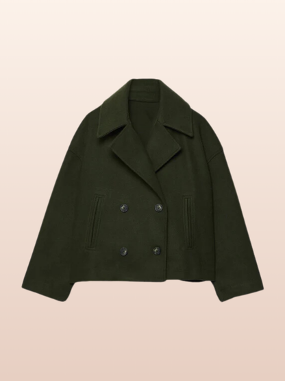 Sophia - Stilig dobbeltspent kort kåpe med moderne passform