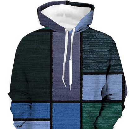 Daniel – Stilig Langermet Hoodie Med Rutete Mønster Og Snøring