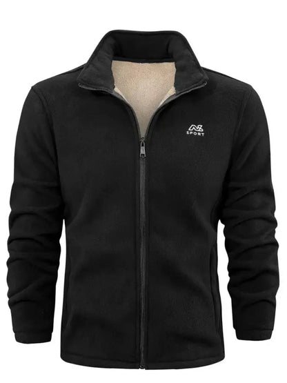 Leif - Myk fleecejakke med ståkrage og glidelås