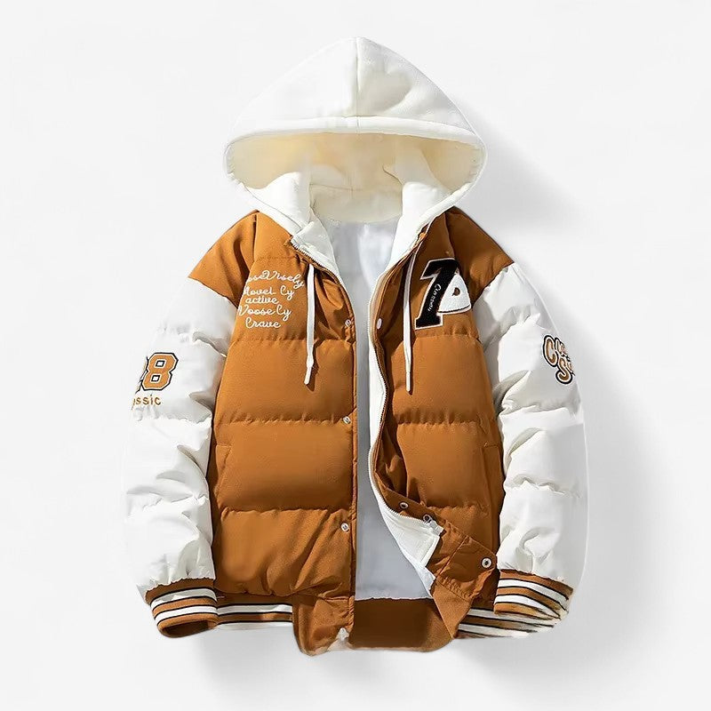 Fredrik – Dunjakke med Snørehette og Glidelåslommer