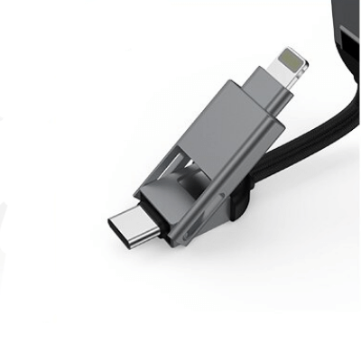 PowerLink - 6-i-1 USB-lader med nøkkelringdesign for lading på farten