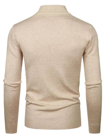 Andor - Klassisk langermet rullehalsgenser med ribbestrikkede mansjetter