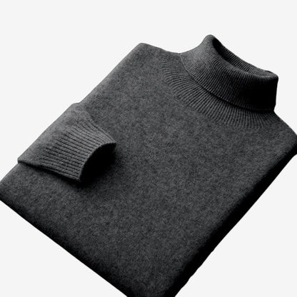 Anton – Langermet genser med høy hals og slim fit