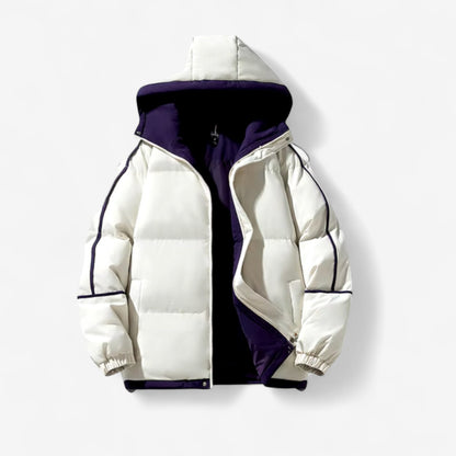 Ivy – Vattert parkas med hette og glidelås foran