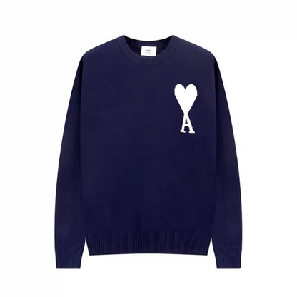 Aria – Genser med avslappet passform og dristig hjerte- og bokstavtrykk