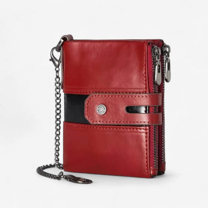 Vegard – Lommebok med kjedestropp og dobbelt glidelåsrom