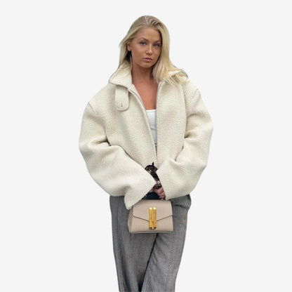 Naomi – Jakke med lange ermer, jakkeslag og glidelås foran