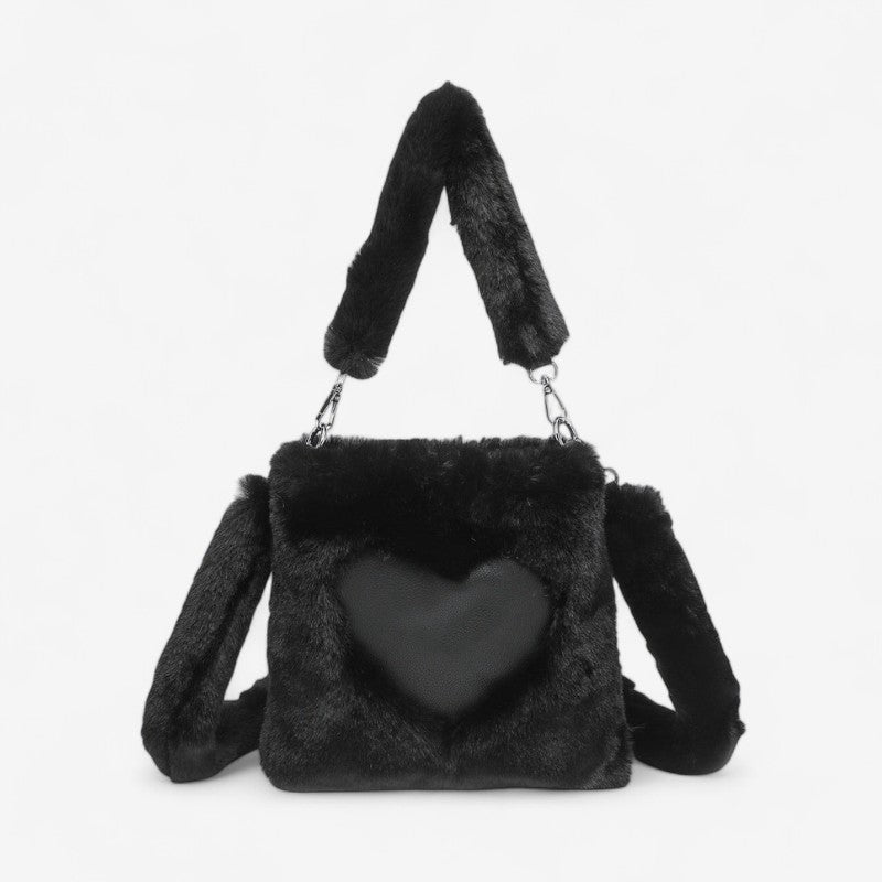 Ella – Håndveske med skulderrem og hjerte-detalj