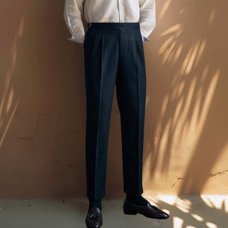 Rheon – Bukser med Høyt Liv, Spenne og Lommer