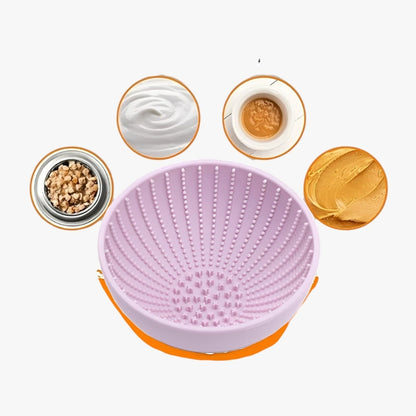 PawMunch – Dyreskål med saktematingsdesign og hevet indre mønster