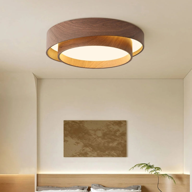 LumaWood – LED Taklampe med Treinnslag