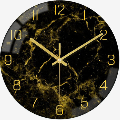 TimeLux – Rund Veggklokke i Glass med Kvartsurverk