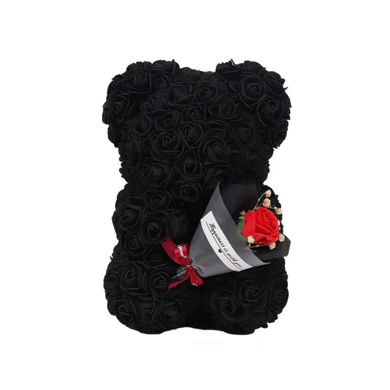 RoseBloom – Klassisk blomsterteddybjørnpynt med gavebukett