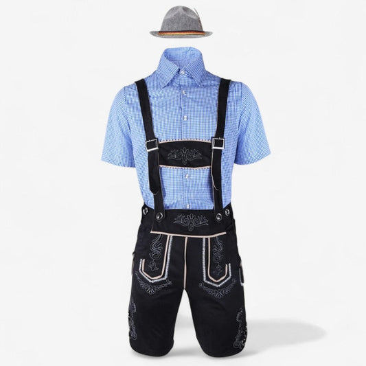 Lukas – Oktoberfest Lederhosen-kostyme med skjorte og seler