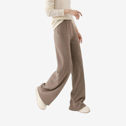 Elara – Vide Bukser med Høy Midje og Lommer